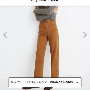 Madewell Tapered Pants: Pieced Yoke edition